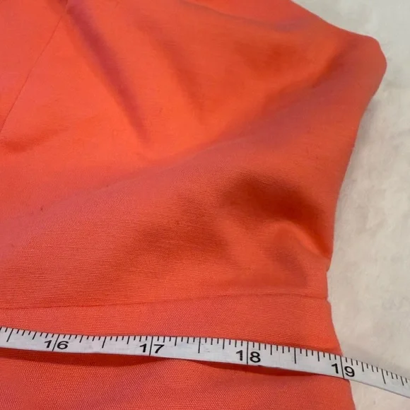 Forever 21 Vibrant Coral sleeveless midi dress scoop neck pleated waist plus 2X - Picture 7 of 11